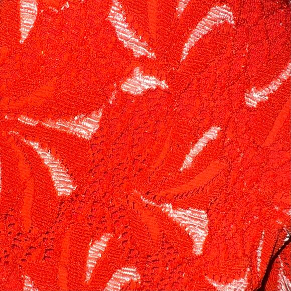 Nightcap Clothing Palm Lace Bandeau Top & High Waisted Short Red Orange Set S XS - Picture 6 of 16